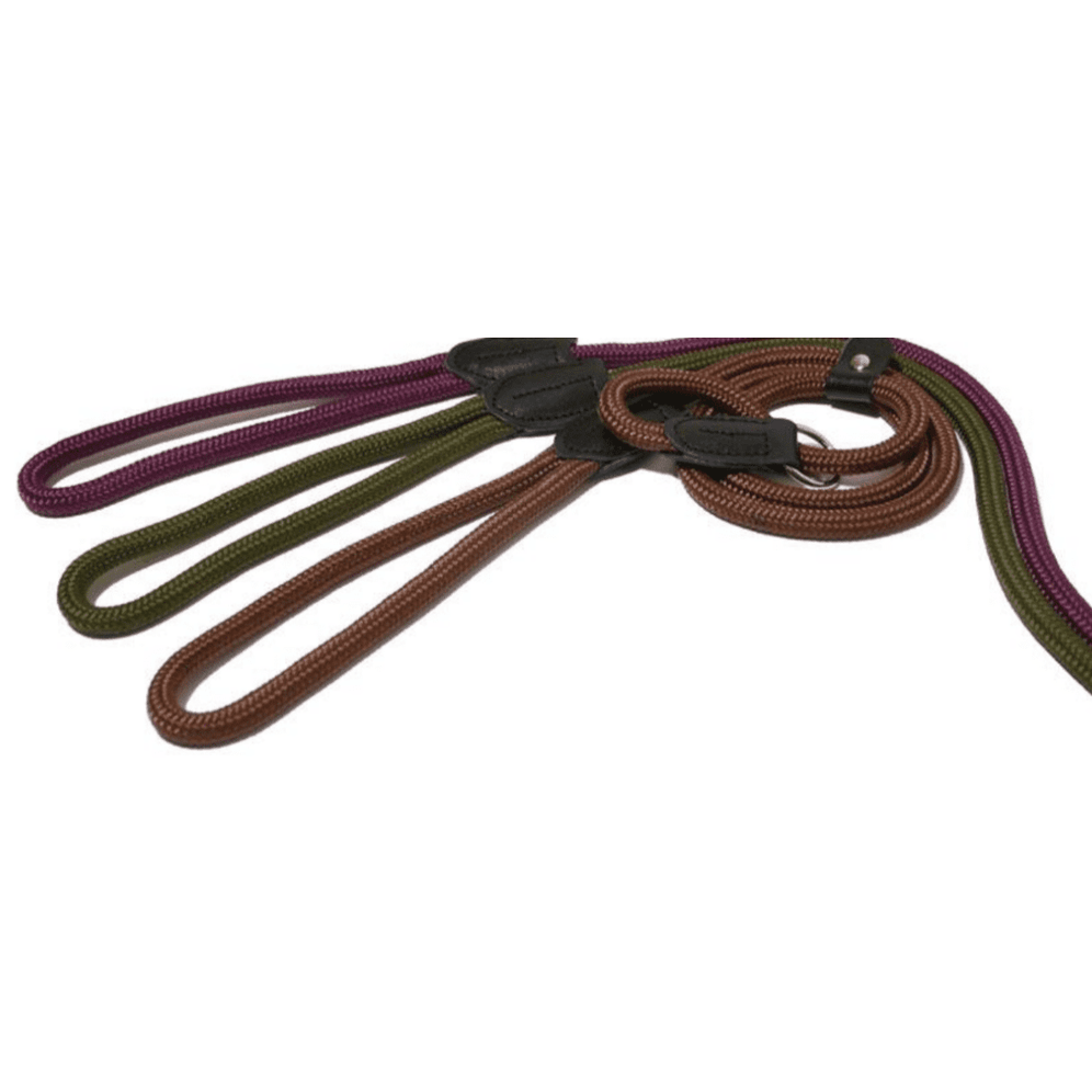 Rosewood Slip Twist Leash - Brown Ø0.95x122 cm