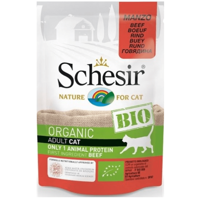 Schesir Cat Pouch Bio Beef 16x85gr