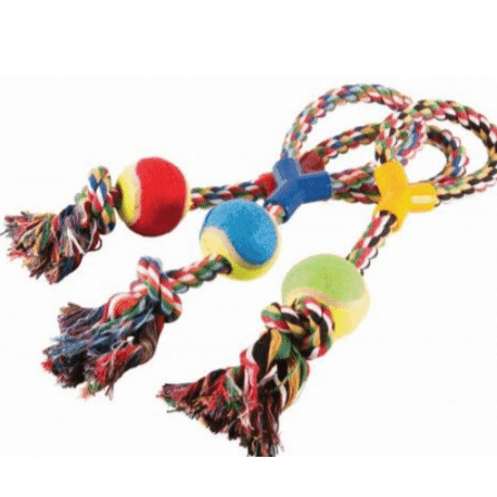 Dog Toy Rope & Ball 43x12cm