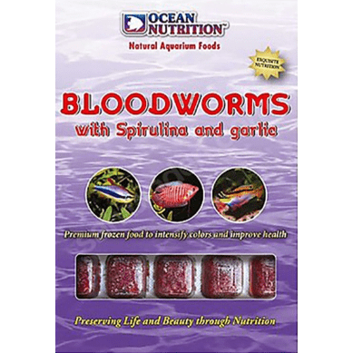 Ocean Nutrition Bloodworms with Spirulina & Garlic Frozen 100gr